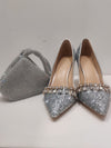 Riana Silver Glitter Pump