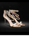 Givana Silver Rhinestone Party Sandal