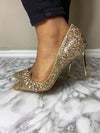 RIANA GOLD GLITTER PUMP