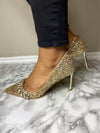 RIANA GOLD GLITTER PUMP