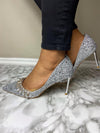 Riana Silver Glitter Pump